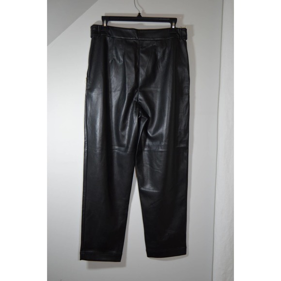 NWT LOFT black faux leather pants trousers size 6 - Picture 2 of 3